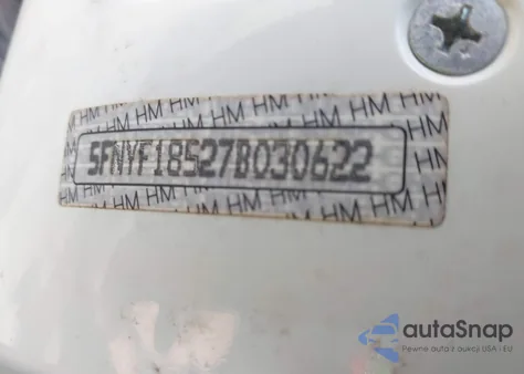 2007 Honda Pilot Ex-L из США, поврежденный, VIN 5FNYF18527B030622